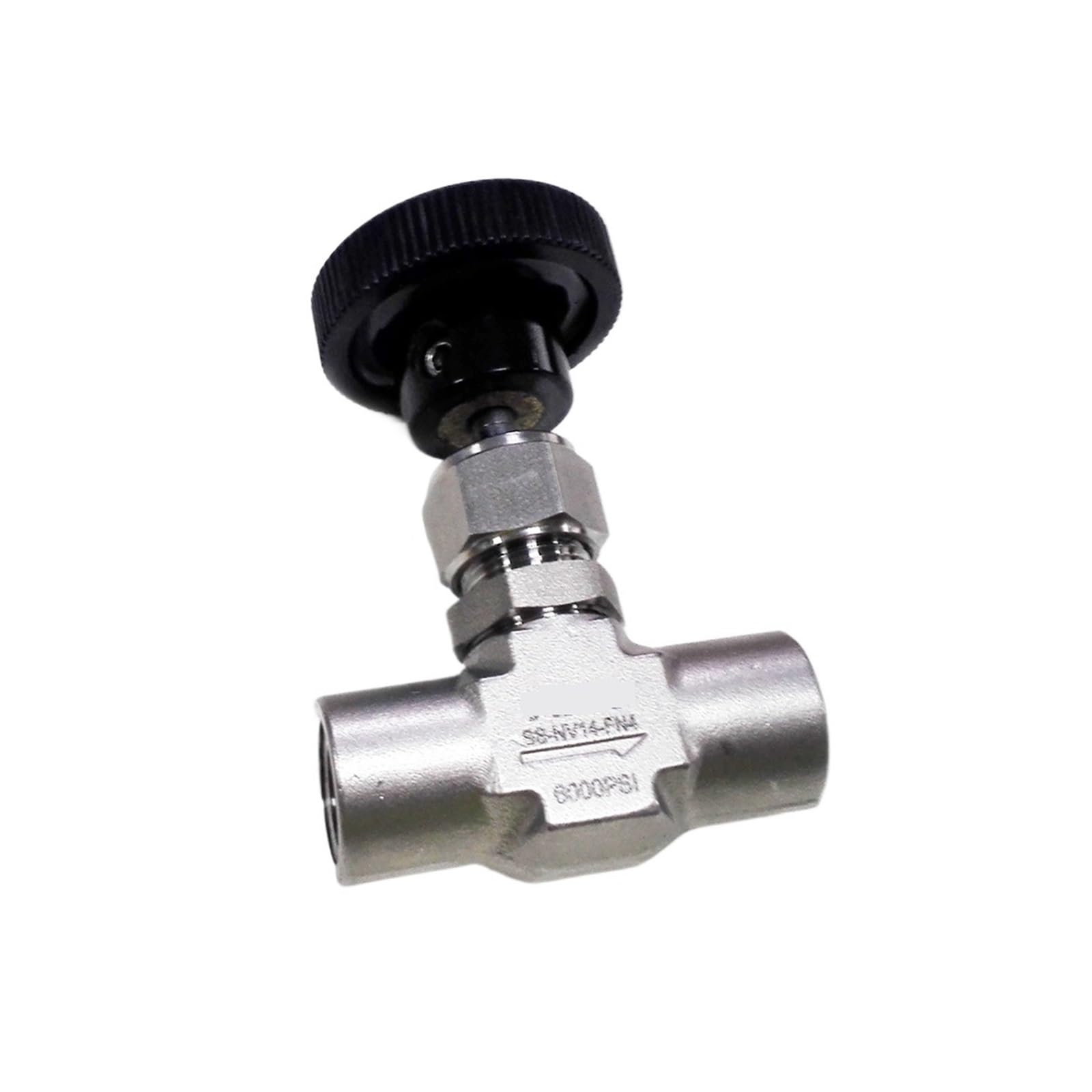 Válvula de aguja Mini válvula de aguja de aire de 6000PSI, acero inoxidable, Gas NPT hembra de encendido/apagado 1/8", 1/4", 3/8", 1/2", 3/4"(4Points)