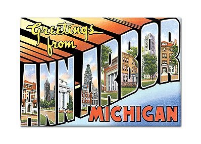 Greetings from Ann Arbor Michigan Fridge Magnet