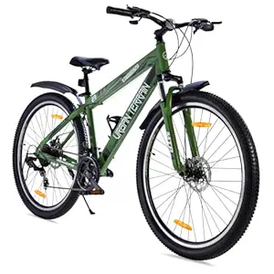 Urban Terrain UT6000S29 Green, Steel Mountain Cycle with 21 Shimano Gear and PAN India Free Installation Services, Cycling Event, Diet Plan & Ride Tracking App by cultsport (16 Inch Frame, Unisex)