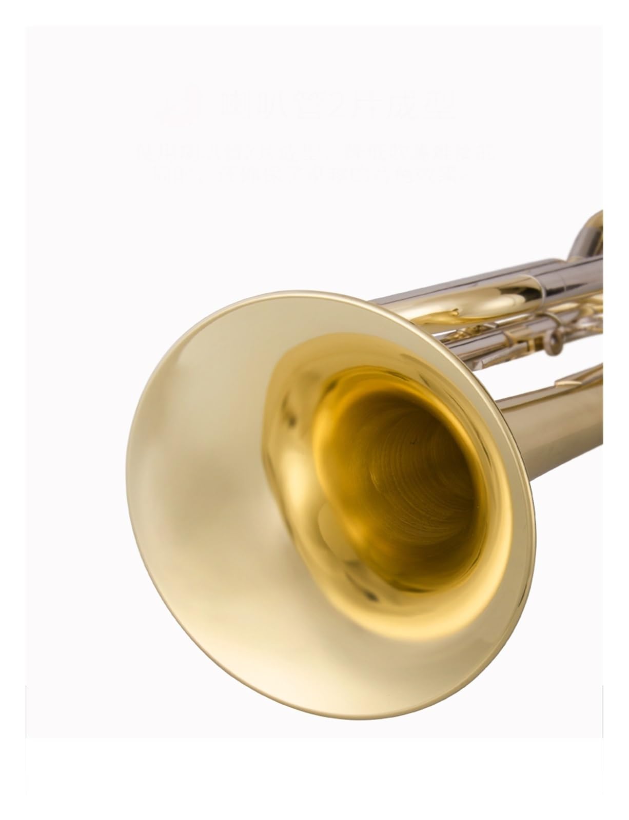 trąbka instrument Trąbka hiszpańska lakierowana w kolorze złotym w tonacji B z mosiężnym instrumentem dętym o płaskich ustach