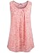 Shirts for Women,Hibelle Ladies Scoop Neck Sleeveless Tunic Draped Cute Summer Casual Basic Flows Shell Tank Top Watermelon Red Medium