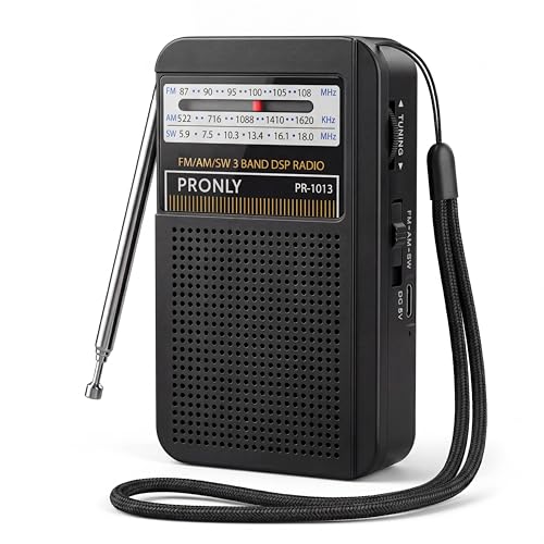 Radio portátil AM FM con USB-C y antena telescópica