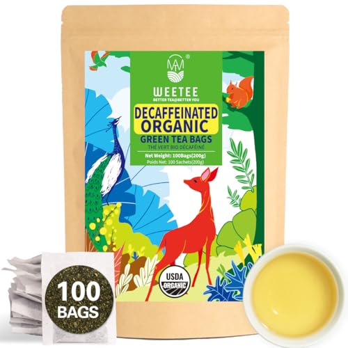 WT WEETEE Organic Decaf Green Tea Bags