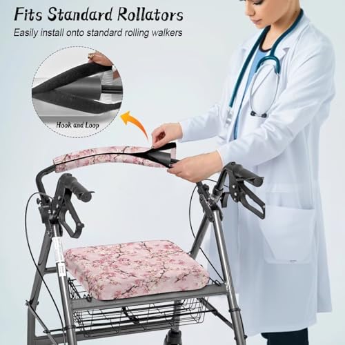 Image of Butterfly Universal Seat Covers for Rollator Walkers, Soft Backrest and Seat Covers, Adjustable Walker Accessories for Seniors Women Men