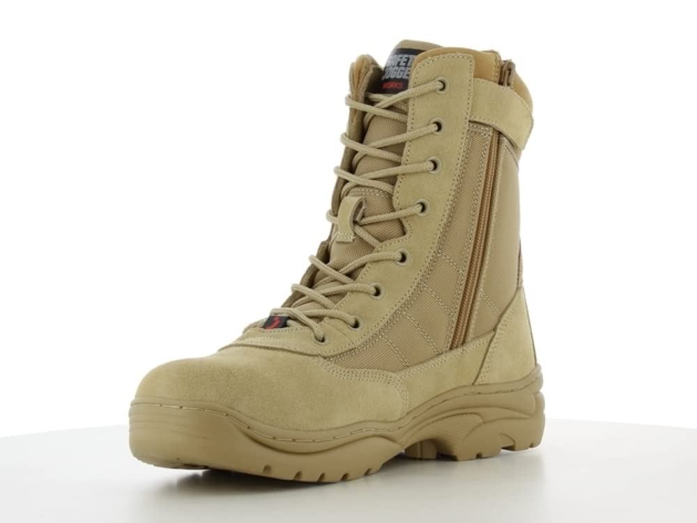 Stivali tattici leggeri senza sabbia, con zip laterale, taglio alto SRA, sicurezza Jogger Dune – 5 UK