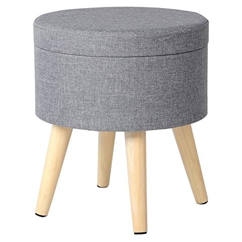 eSituro Light Grey Ottoman Storage Chest Cover