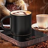 Coffee Mug Warmer for Desk with Auto Shut Off, Coffee Warmer for Desk Office Home Gifts (3 Adjustable Temp. &12 Hours Timer)