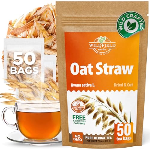 Image of 50 Bags Oatstraw Tea Oat Straw Herb Tea (Avena Sativa L.) - 50 Count 1.5g Bags Oat Straw Loose Leaf Herb Hierba De Paja De Avena