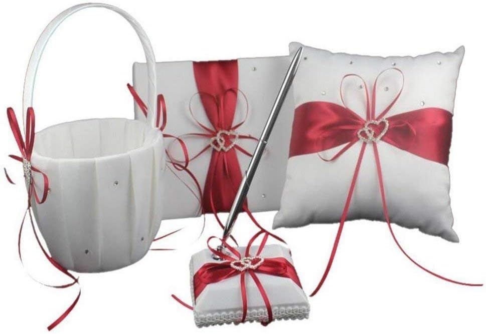 cuscino rosso per la fede nuziale