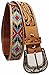 CHALLENGER 26 Western Floral Hand-Tooled Beaded Full-Grain Leather Belt 26FK59
