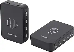 Sistema IEM sem fio de 2,4 GHz, transmissor e receptor recarregável com alcance de 30 m, som sem perdas de 24 bits/48 kHz para banda de estúdio de performance ao vivo