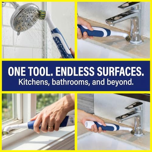 OxiClean Handheld Electric Scrubber - Replaceable Brush Heads, Waterproof - image 4
