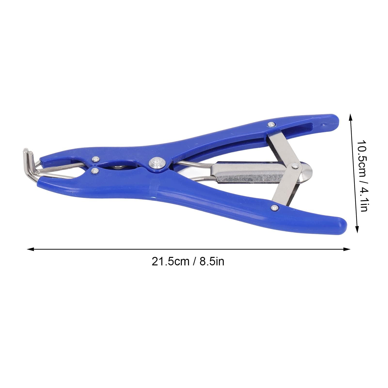 Kit Professionale per Castrazione 1 Pinza Elastrator in Plastica Durevole 100 Anelli Elastici di Gomma Rossa, per Ovini, Caprini e Suinetti Strumento per Allevamento e Uso Veterinario
