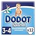 Dodot Splashers Pañales Bañadores Desechables - Paquete de 12 pañales, Talla 3