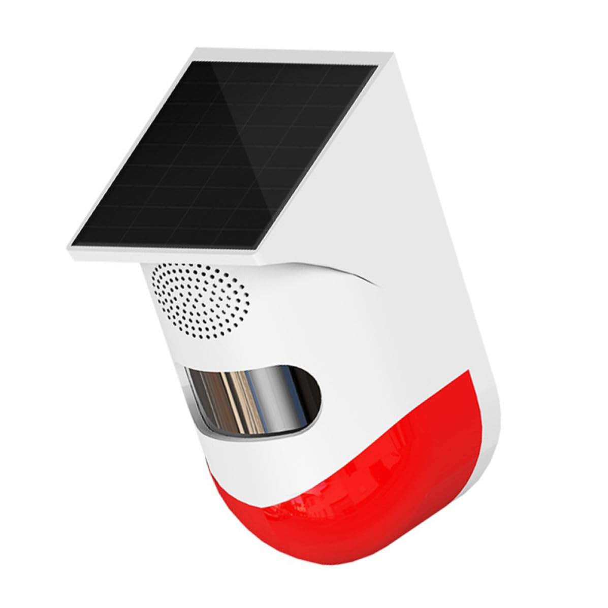 Rilevatore Infrarossi Solare da Esterno Rosso Ip67 senza Cavi | Abs e Silicio, Struttura, per Allarme Domestico e Installazione Esterna