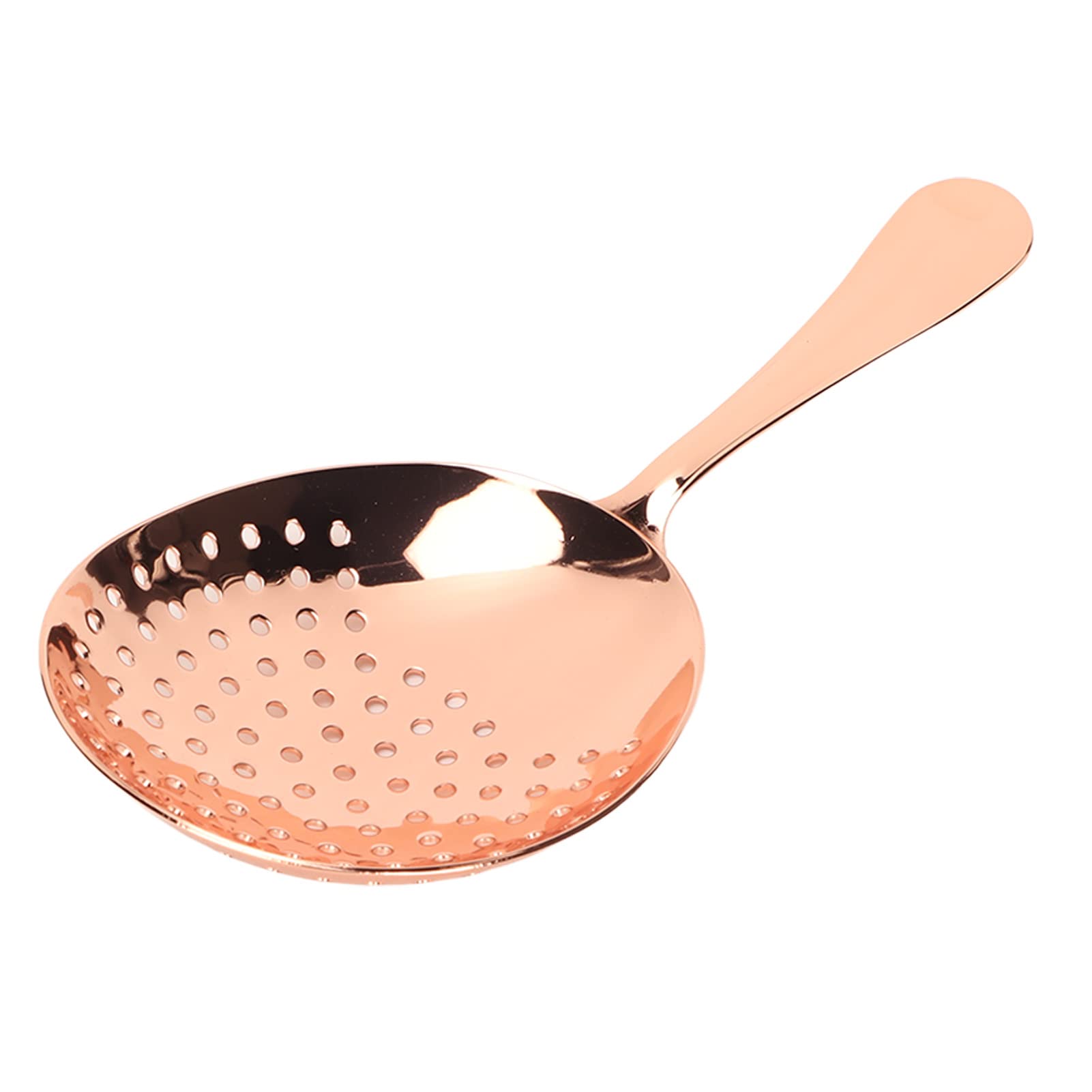 Julep Strainer, Stainless Steel Cocktail Strainer Julep Strainer Large Bar Strainer Cocktail Strainer Spoon for Cocktail Drinks(Rose Gold)
