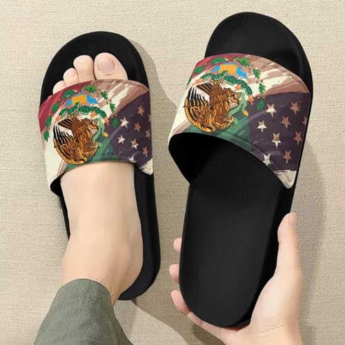 Image of Footwear for Mens Open Toe Athletic Sandals Anti-Slip Sole Slide Sandals Pillow House Flat Shoes Comfortable Slip On Slippers for Indoor & Outdoor