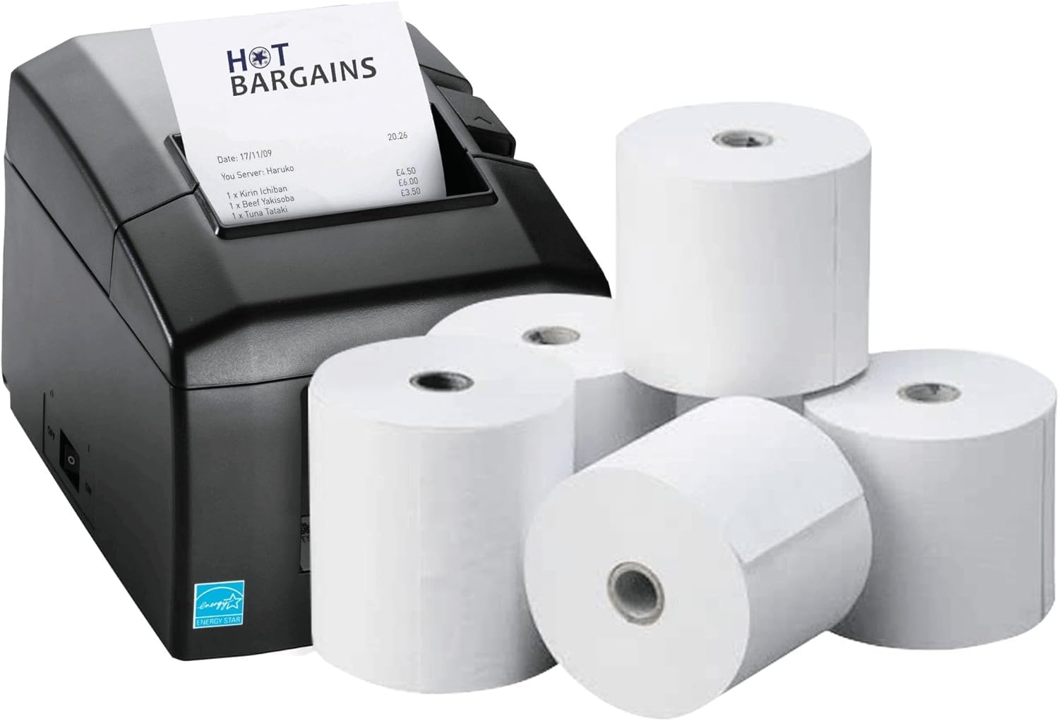 HOT BARGAINS Thermal Till Rolls 80x80mm for EPOS Printers, 70 GSM Paper, Pack of 20