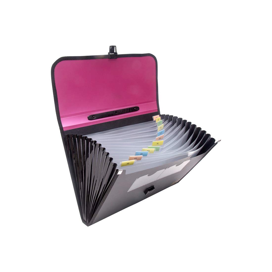 SPS Presents 5555 - Carpeta de plástico con asa (rosa, negro)