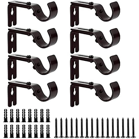 LIVTE Adjustable Curtain Rod Brackets, 8-Pack Cover