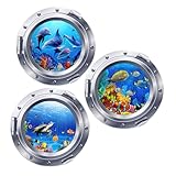 Beaupretty 海底生物ウォールステッカー 自粘式貼って剥がせる海の動物デカール 部屋リビング装飾用 窓 壁 ル対応リアルな立体感 オーシャンラ