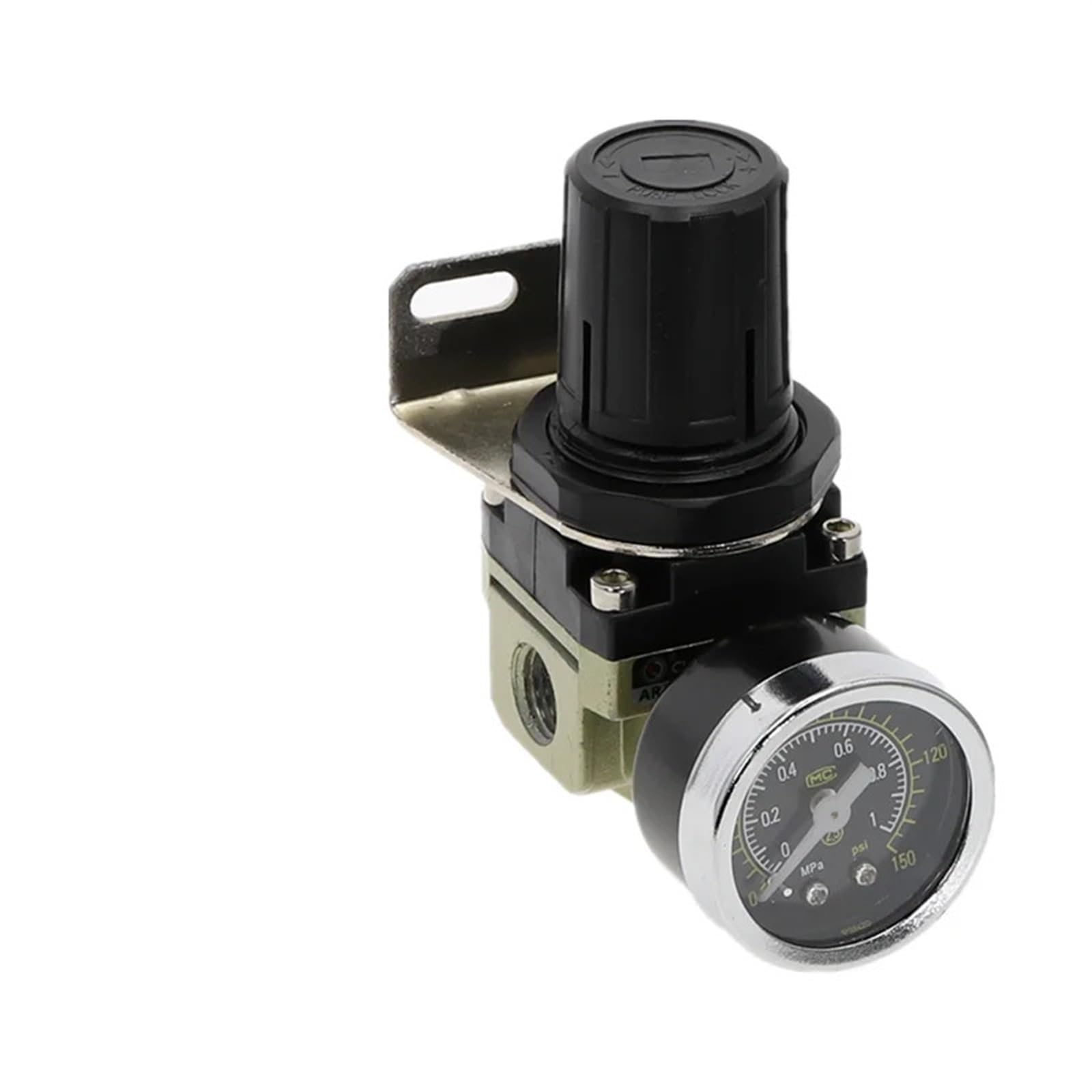 AR2000-02 Pressure Regulator G1/4Inch Pneumatic Air Treatment Units Pressure Regulating Valve Fittings Connector 1Pcs(AR2000-02,16MM)
