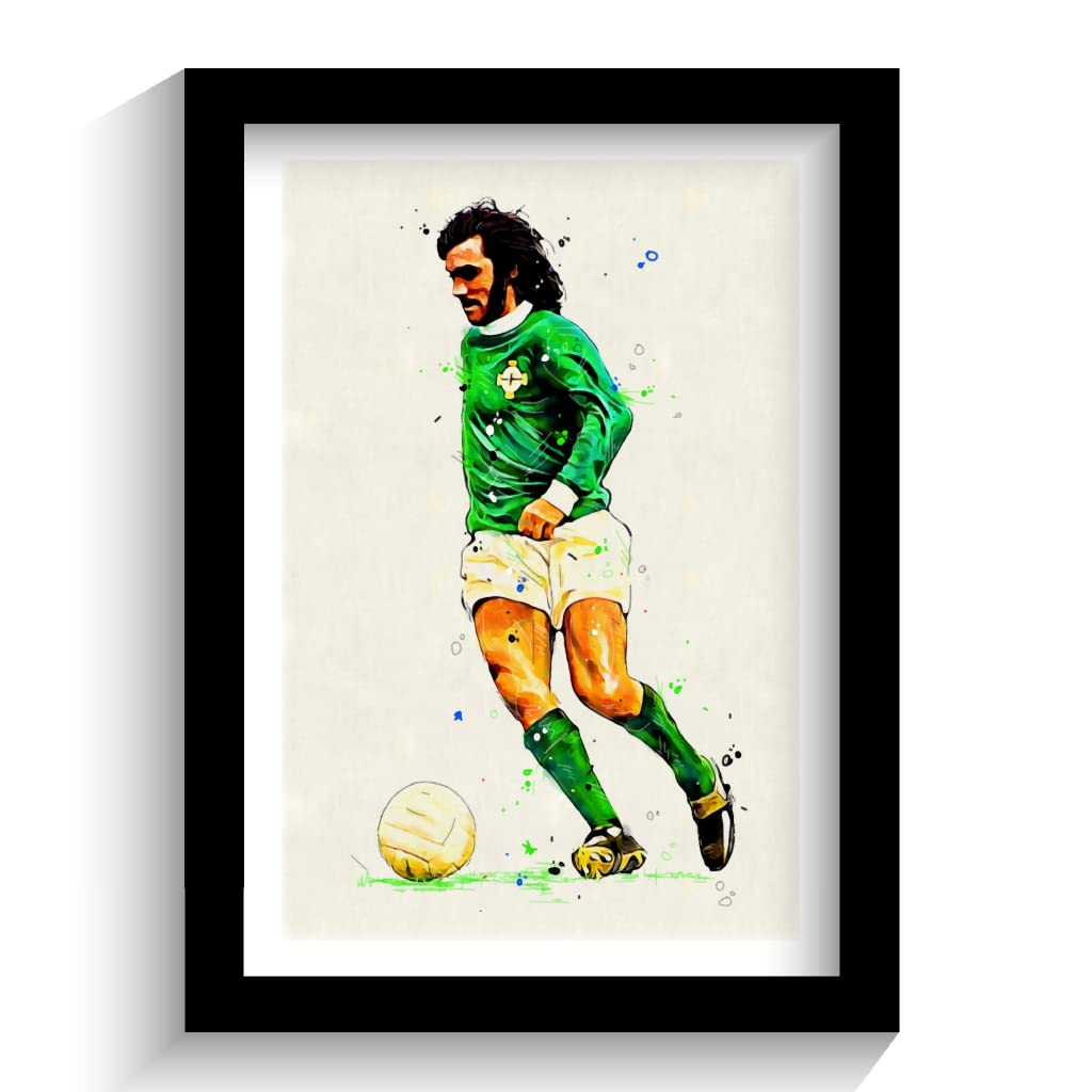 Northern Ireland - Man UTD - George Best Framed Football Art Print