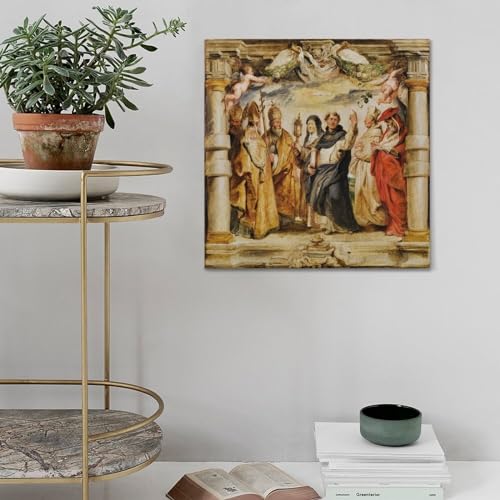 Toile Rubens Saint Thomas d'Aquin impression haute définition 60x60cm premium