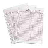 Blue Summit Supplies 125 Patient Sign in Sheets, Carbonless 3 Part Forms with Peel Away Adhesive Labels, HIPAA Compliant for Privacy in Doctor, Medical, Dental Office, Burgundy, 125 Pack