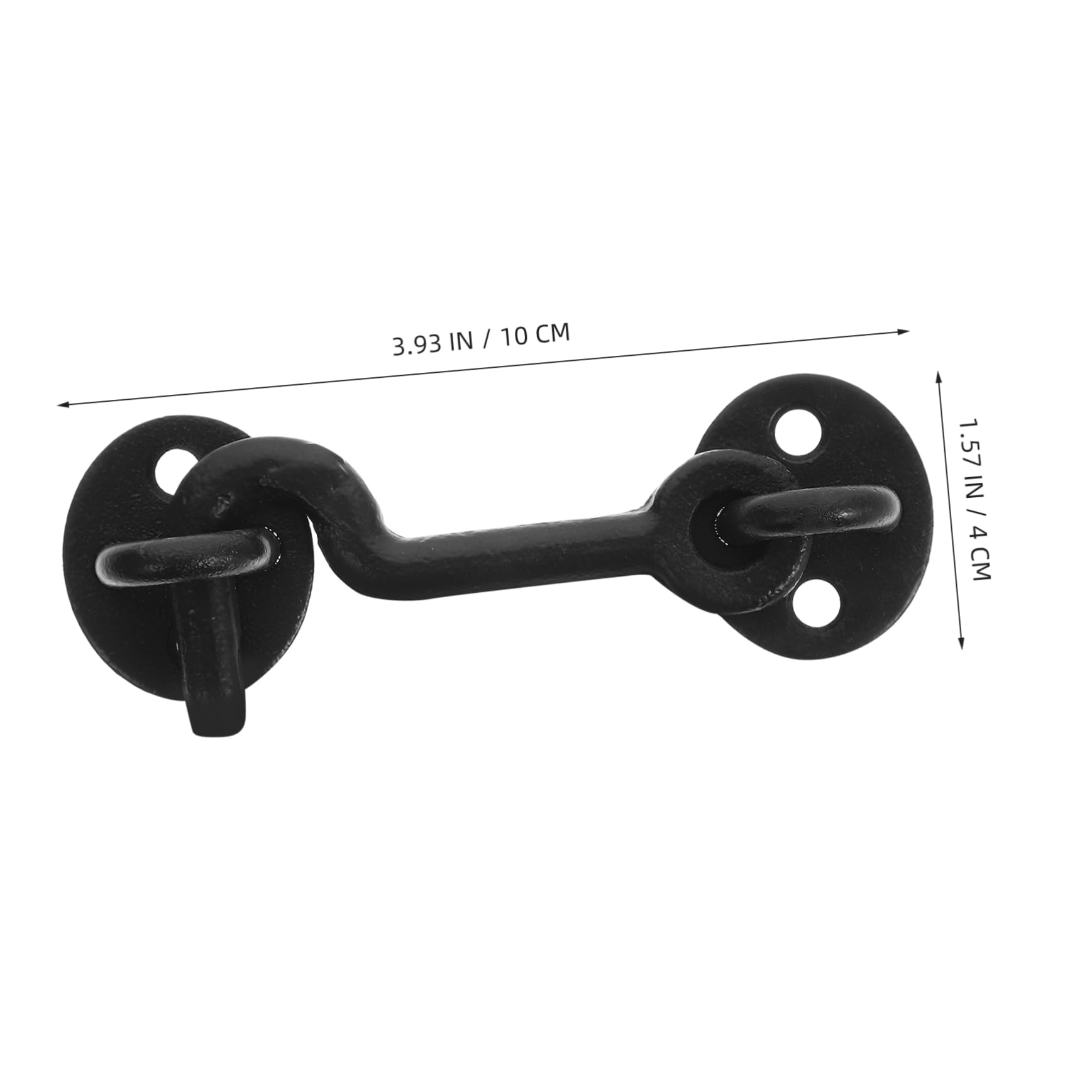 OSALADI Sturdy Cast Iron Wind Hook Latch and Eye Hinge for Door Window Gate Heavy Duty Hook Lock