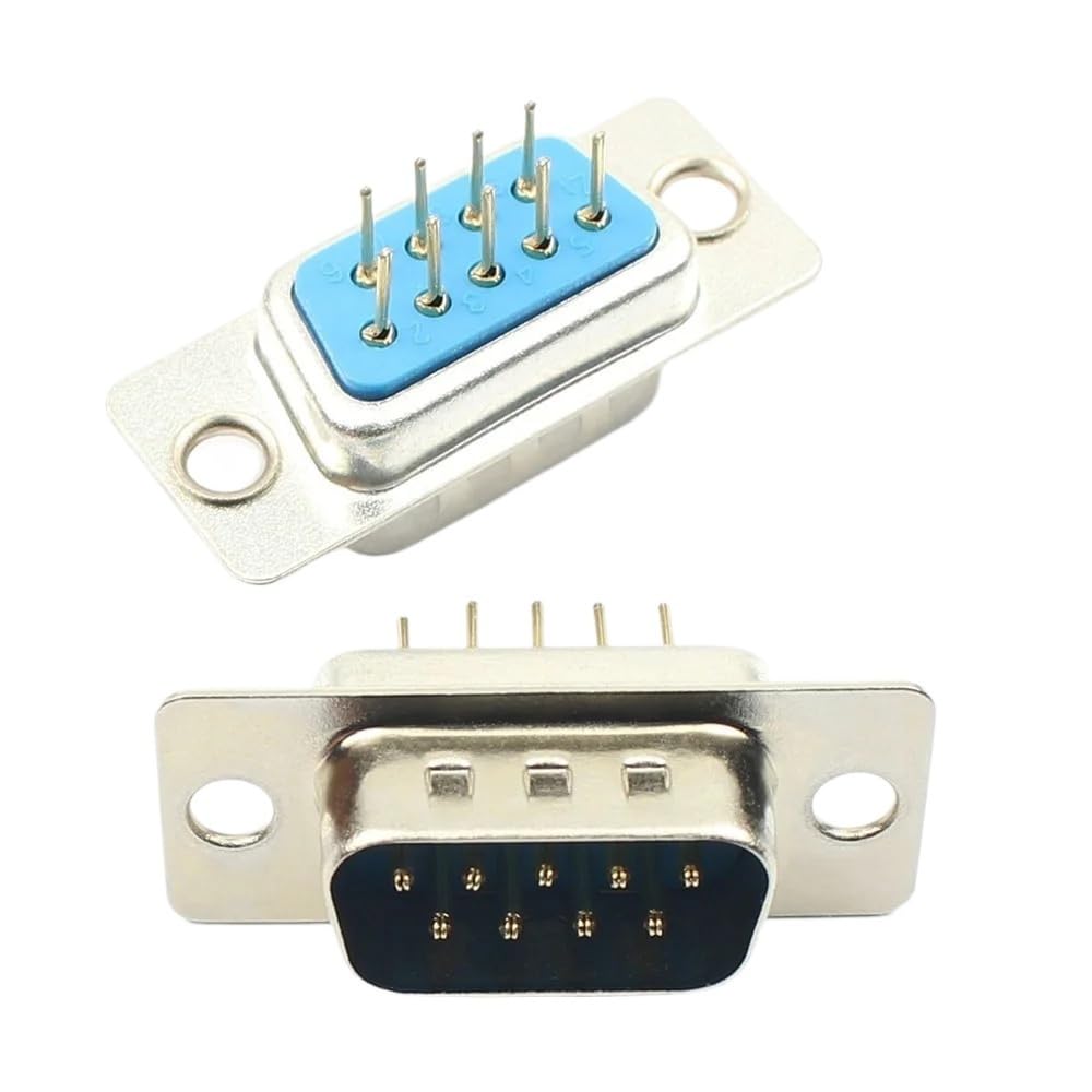 10PCS DB9 Connector core VGA Pl9pin Port Socket Female Male D Type Adapter D SUB DB15(Orange)