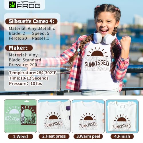 Image of VINYL FROG Heat Transfer Vinyl Roll HTV Vinyl - 12 inch x5ft Brown Iron on Vinyl for T-Shirts, Heat Press Vinyl for DIY Craft Designs (Brown)
