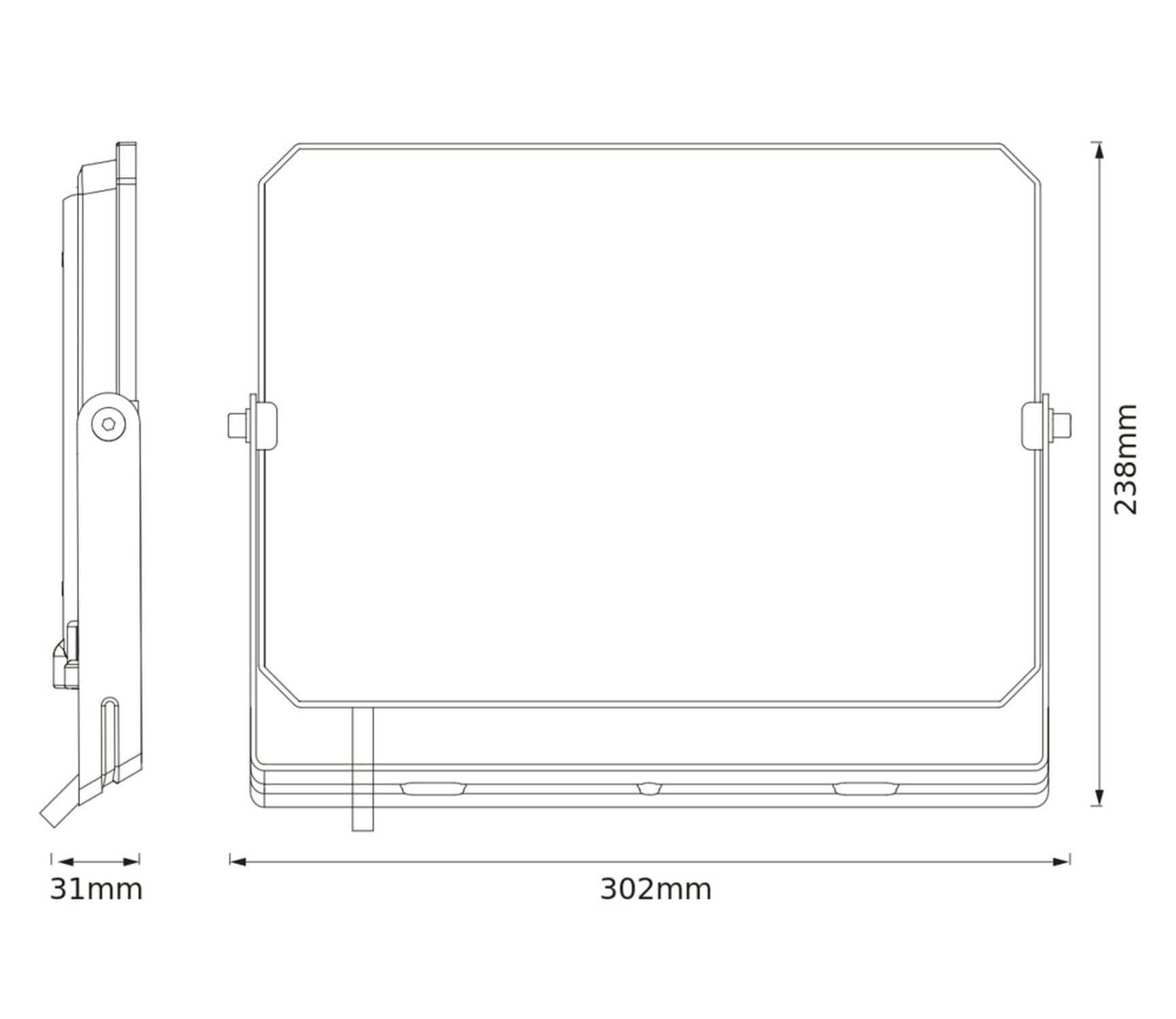 Licht-Erlebnisse LED Außenstrahler Aluminium Schwarz 4000 K IP65 Außen schwenkbar Hauswand Hof Einfahrt L:30 cm Flutlicht Garten