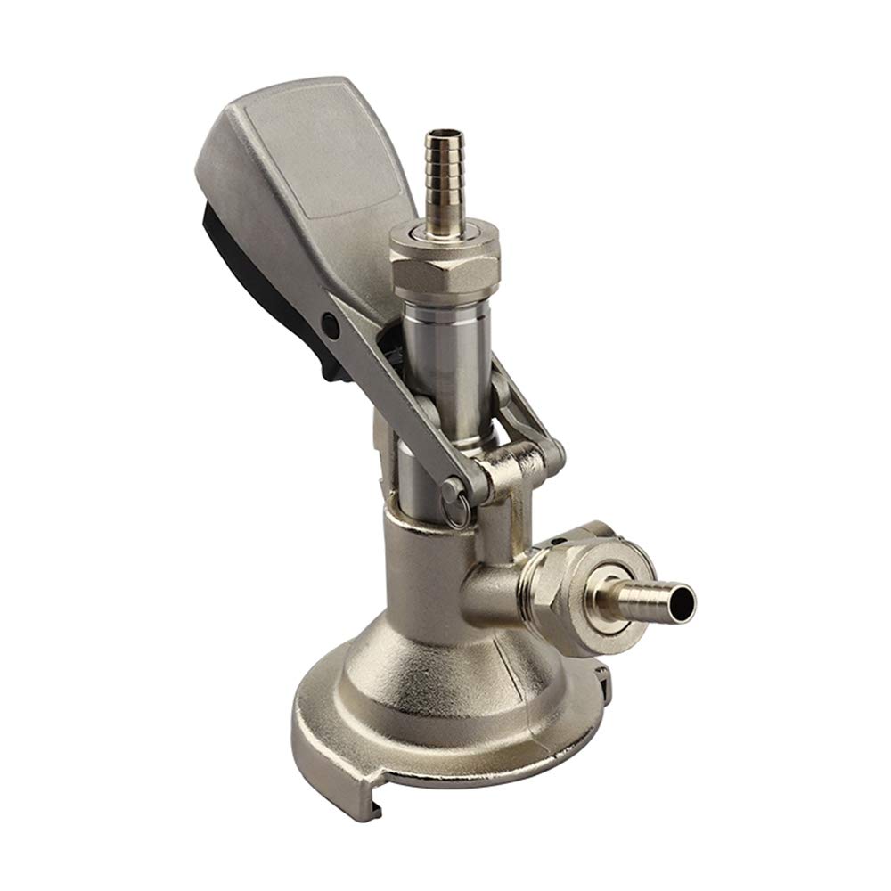 Beer Keg Coupler, A-type System Brass Beer Distributor Stainless Steel Probe Lever Handle Brewing Wine Sturdy Durable, for Home Bar Restaurants
