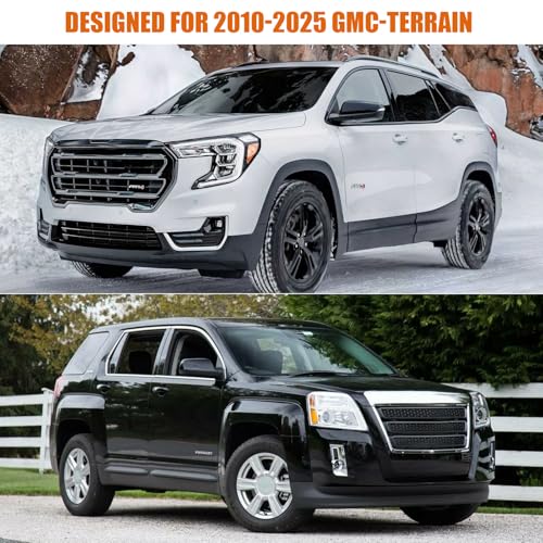 Image of Waterproof Car Covers Replace for 2010-2025 GMC Terrain, 6 Layers Silver All Weather Custom-fit Car Cover with Zipper Door & Windproof Bands for Snow Rain Dust Hail Protection