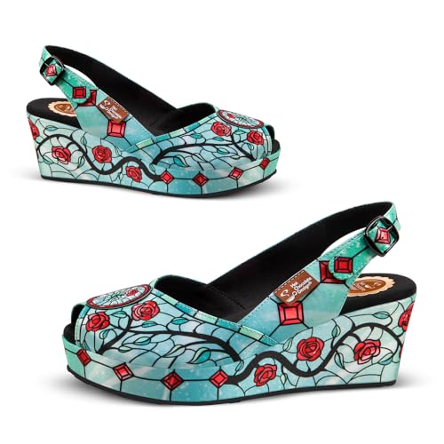 Image of Hot Chocolate Design Funky Women's Peep Toe Wedge Sandals