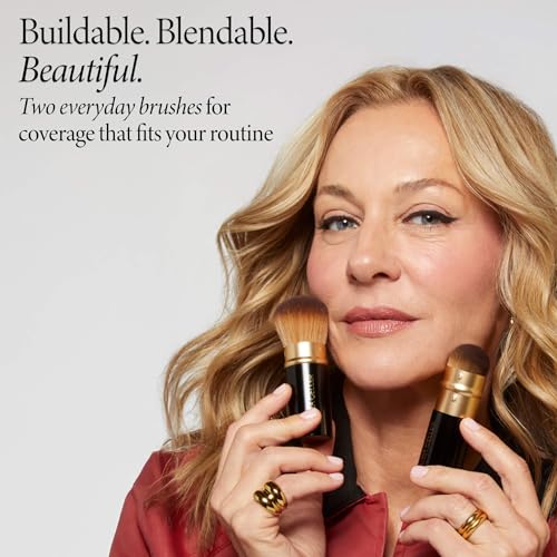 LAURA GELLER NEW YORK Blending Beauties Two-Piece Makeup Brush Gift Set for Powders and Foundation - Image 4