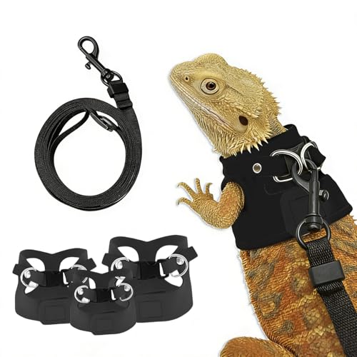 FurryShell Adjustable Bearded Dragon Harness, 3 Sizes