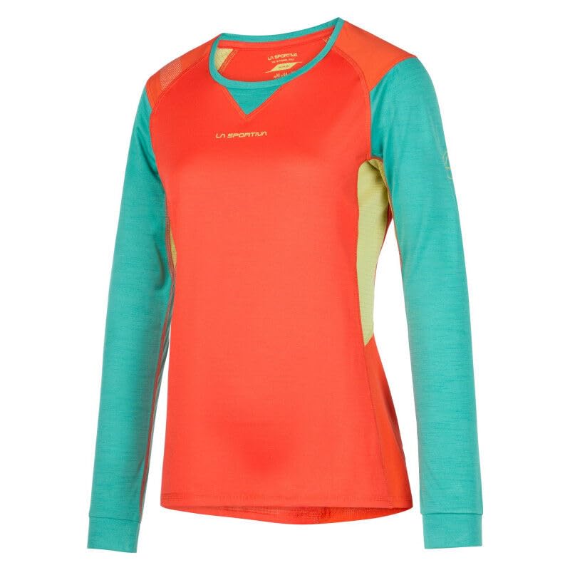 La Sportiva Damen Beyond Long Sleeve W Cherry Tomato t-Shirt, Kirschtomate/Lagoon, S