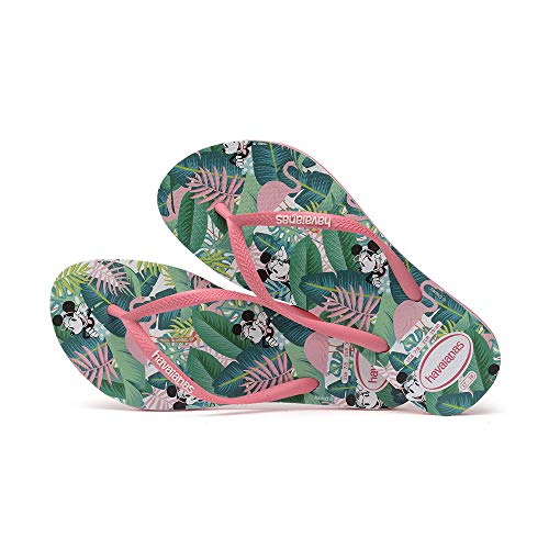 Havaianas Women s Slim Magic Minnie Flip Flop Sandal, Pink Porcelain, 9-10