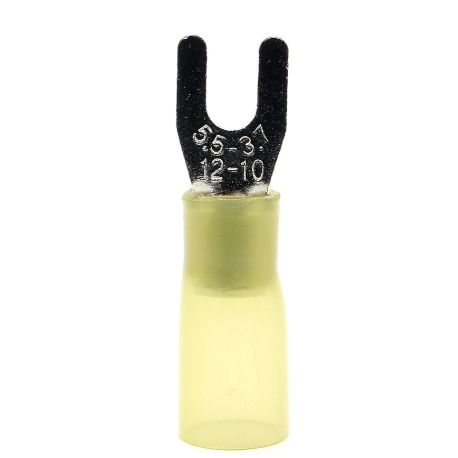 25x Ringkabelschuh Gelb – 4–6 Mm², Loch M3, Mit Schrumpfschlauch, Verzinntes Kupfer – Für Kabelquerschnitte 4-6 Mm²