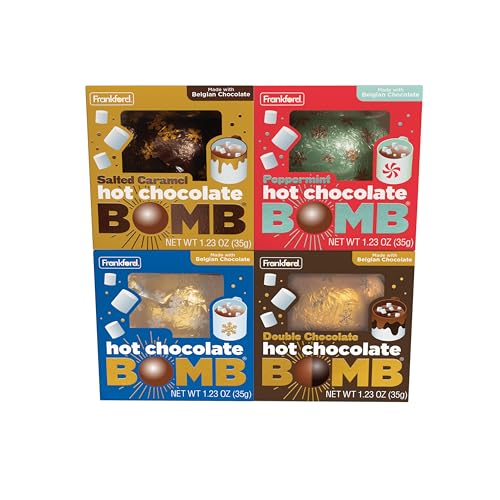 Frankford Holiday Hot Chocolate BOMB Set with Original, Peppermin...