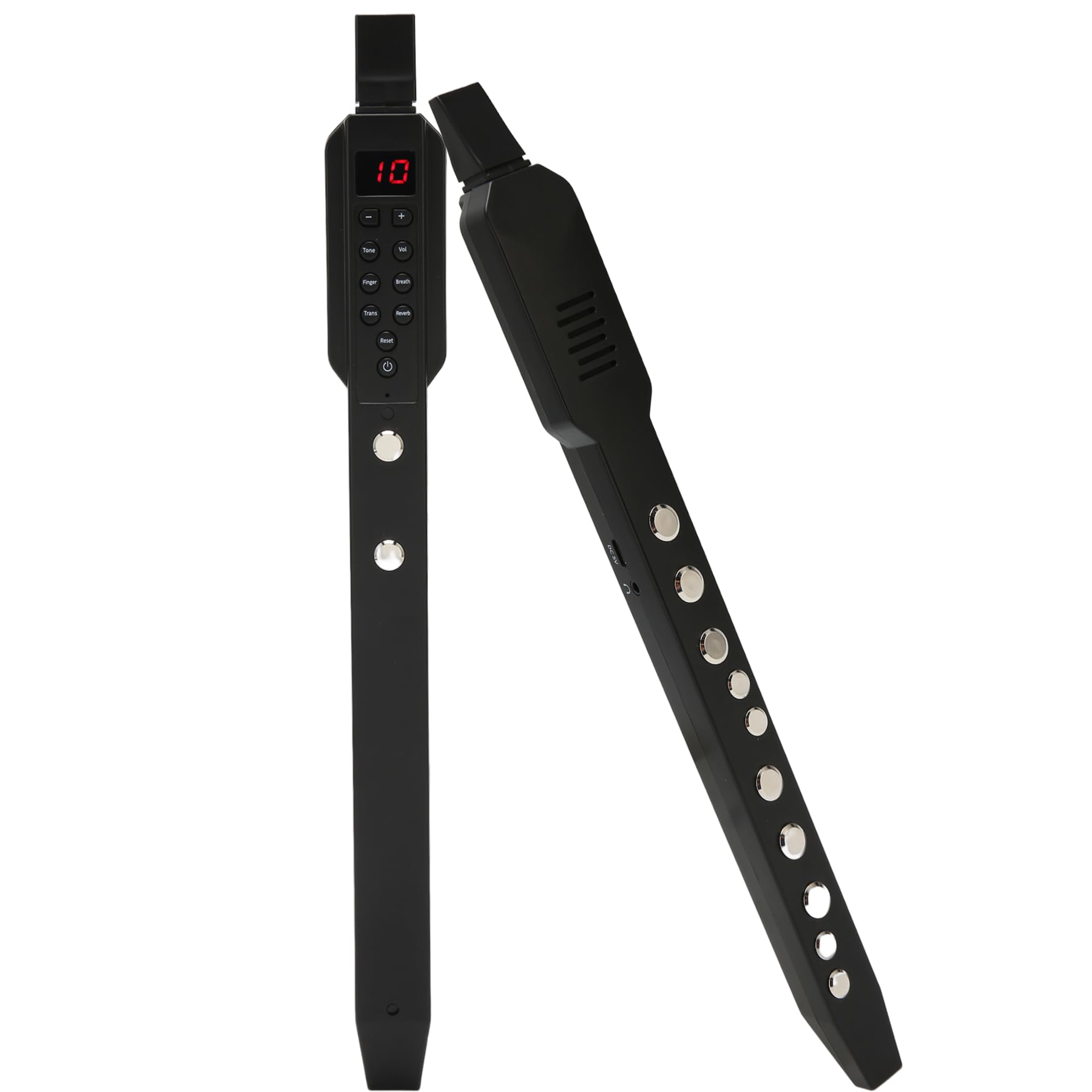 Instrumento de Viento Digital, Mini Instrumento de Viento Electrónico Integrado en 10 Tonos de Instrumentos Musicales, Instrumento de Viento Electrónico Inalámbrico Recargable con