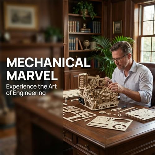Second-Generation Adult 3D Wooden Marble Spiral Track Puzzle Set, Electric DIY Expert-Level Mechanical Model Assembly Kit, STEM Educational Puzzle, Desktop Decoration, Creative Birthday Gift - Image 5