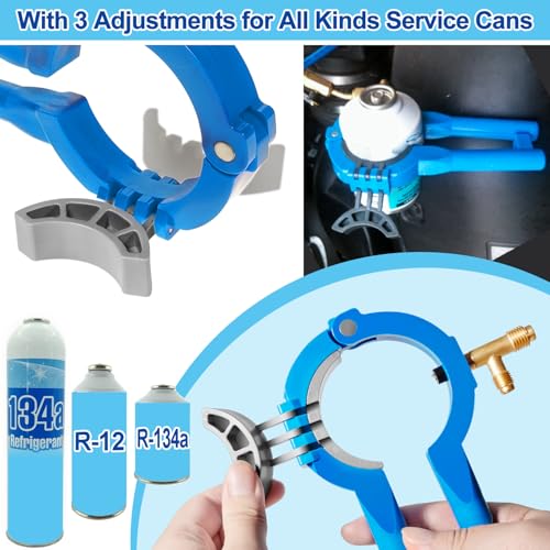 LAIKOU Tap para latas refrigerante R12 y R134A, 3 en 1 miniatura 2