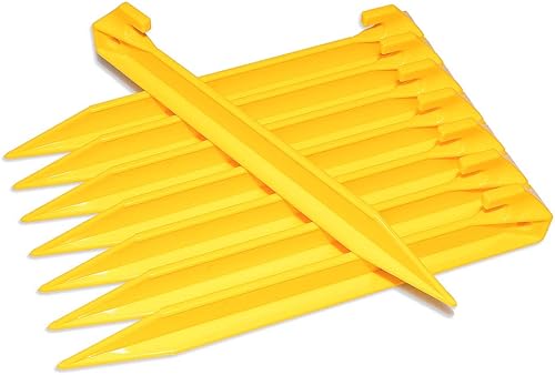Miniatura 2 de Hikemax - Juego de 1030 estacas de plástico para tienda de campaña de 90in 9 pulgadas de alta resistencia para tienda de campaña de playa con bolsa