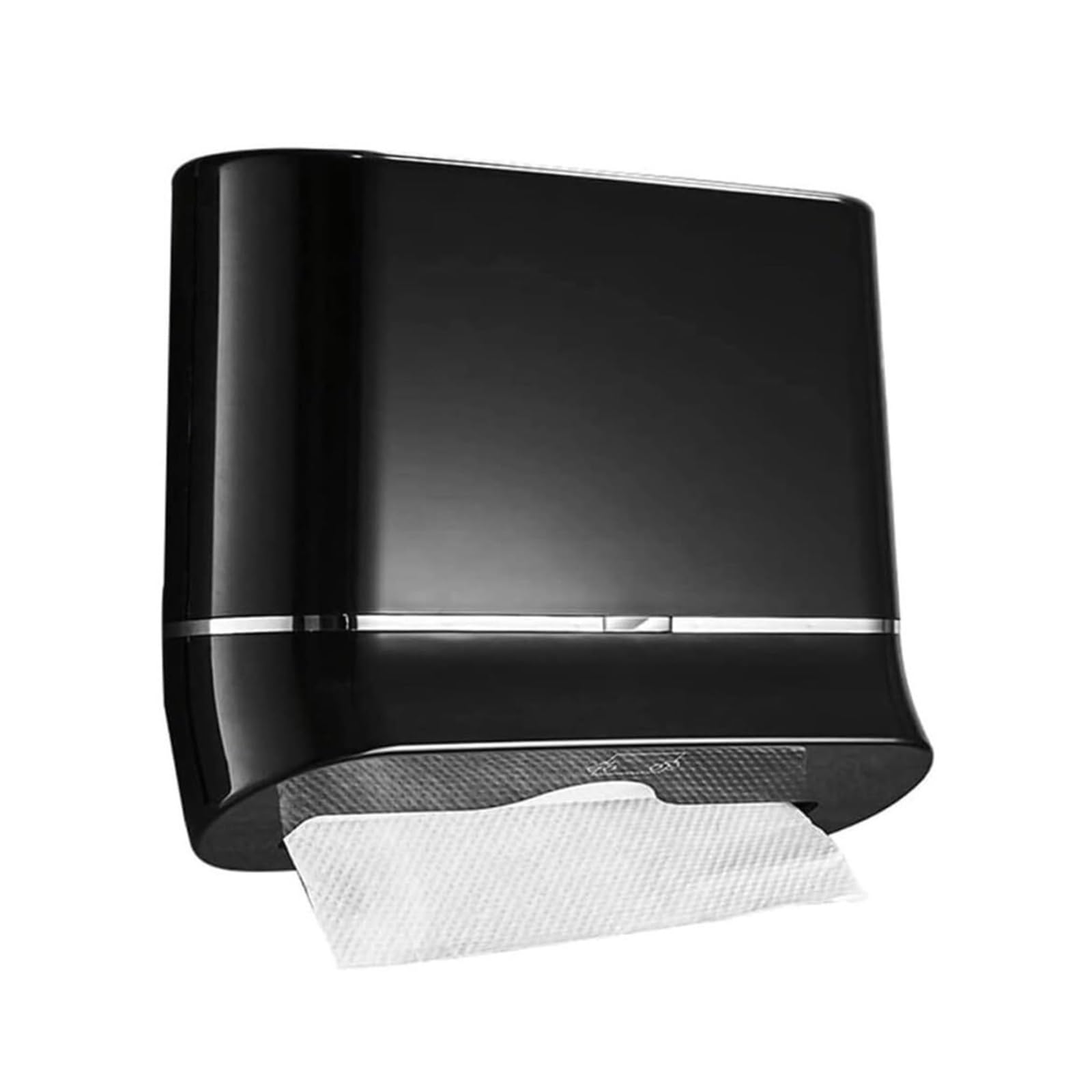 Paper Towel Dispenser Wall Mount, No-Drill Adhesive Installation, ABS Tissue Holder