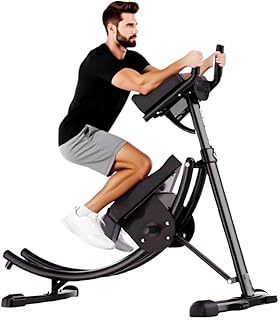 Ab Machine - Adjustable Core Trainer for Home Gym, Foldable Abdominal Strength Training Workout Equipment for Women and Men,Ab Cruncher 550 lbs Weight Capacity Strength Training