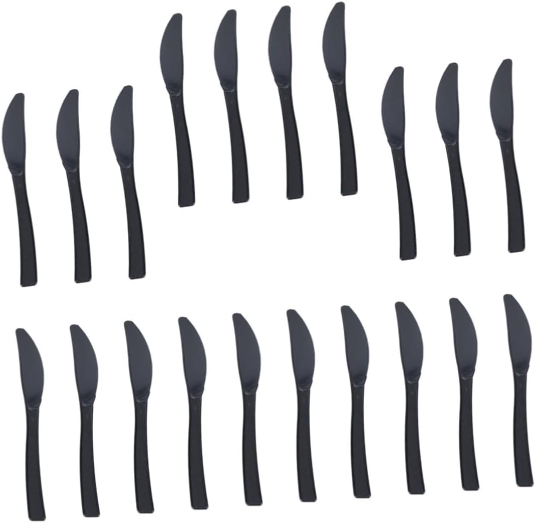 Ipetboom 48pcs Plastic Knives Knives for Graduation Party Disposable Cutlery Set Stylish Dinnerware for Outdoor Events
