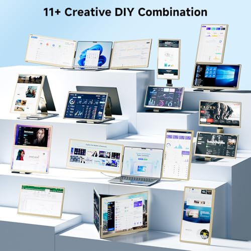 undefined KEFEYA Laptop Screen Extender 15.6", FHD 1080P Portable Triple Monitor for Laptops 13-17.3", 120% sRGB 235° Rotation Detachable Laptop Monitor Extender for Windows/Mac/Dex/Chrome/Surface, Plug n Play の商品画像 4